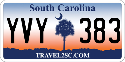 SC license plate YVY383