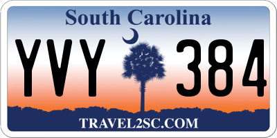SC license plate YVY384