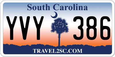 SC license plate YVY386
