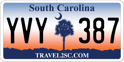SC license plate YVY387