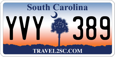 SC license plate YVY389