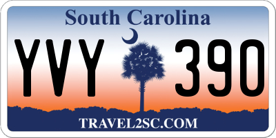 SC license plate YVY390
