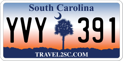 SC license plate YVY391