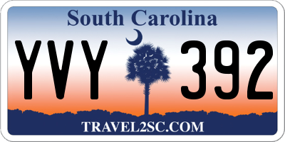 SC license plate YVY392