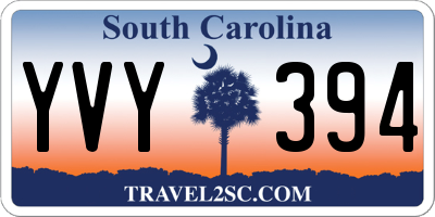 SC license plate YVY394