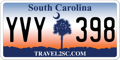 SC license plate YVY398