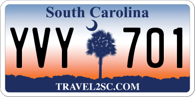 SC license plate YVY701