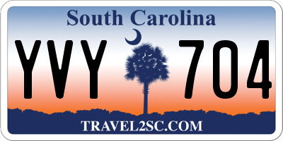 SC license plate YVY704