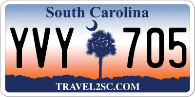 SC license plate YVY705