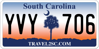 SC license plate YVY706