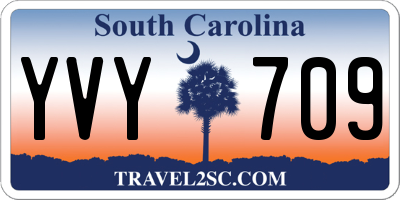 SC license plate YVY709