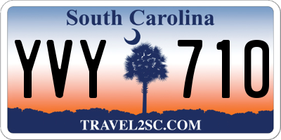 SC license plate YVY710