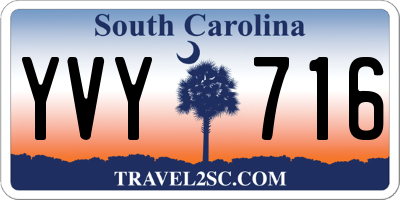 SC license plate YVY716