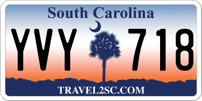 SC license plate YVY718