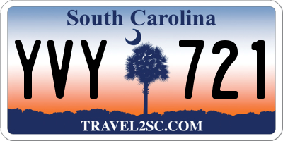 SC license plate YVY721
