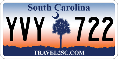 SC license plate YVY722