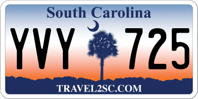 SC license plate YVY725