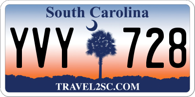 SC license plate YVY728