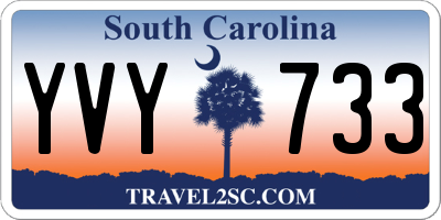 SC license plate YVY733