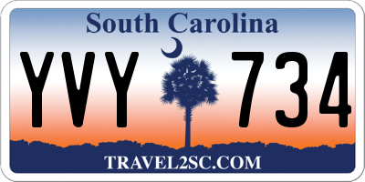 SC license plate YVY734