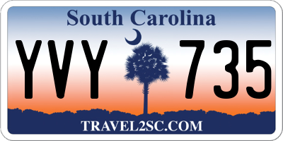 SC license plate YVY735