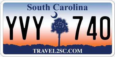 SC license plate YVY740