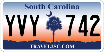SC license plate YVY742