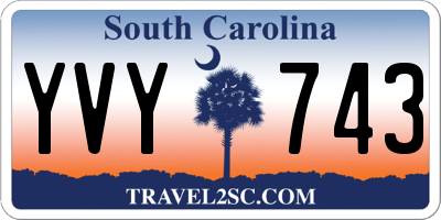 SC license plate YVY743