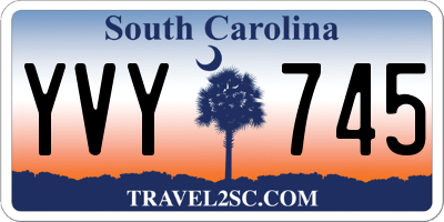 SC license plate YVY745