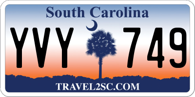 SC license plate YVY749