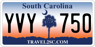 SC license plate YVY750