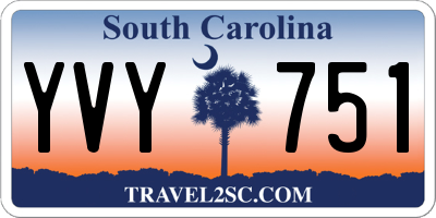 SC license plate YVY751