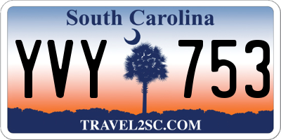 SC license plate YVY753