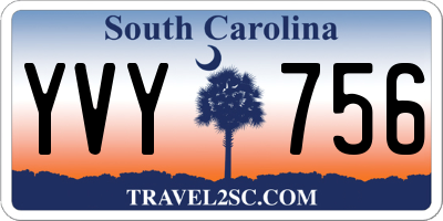 SC license plate YVY756