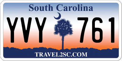SC license plate YVY761