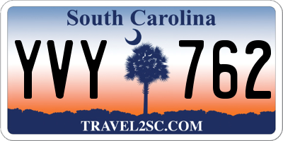 SC license plate YVY762