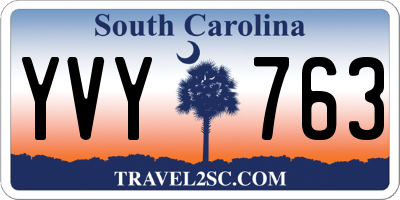 SC license plate YVY763
