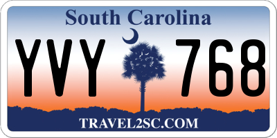 SC license plate YVY768