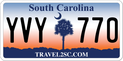 SC license plate YVY770