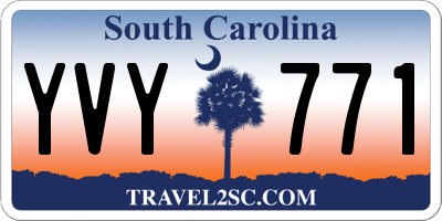 SC license plate YVY771