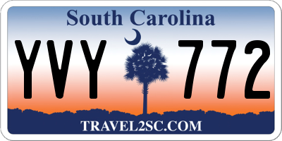 SC license plate YVY772