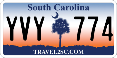 SC license plate YVY774