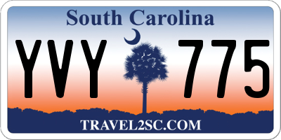 SC license plate YVY775