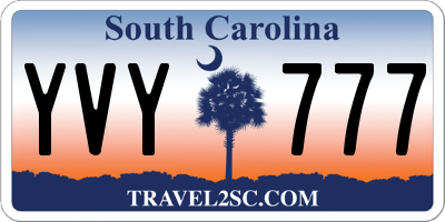 SC license plate YVY777