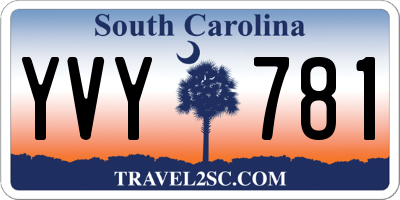 SC license plate YVY781