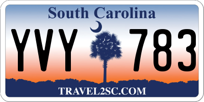 SC license plate YVY783