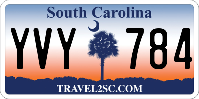 SC license plate YVY784