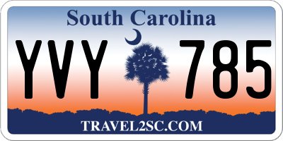 SC license plate YVY785