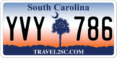 SC license plate YVY786