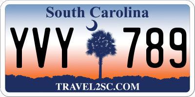 SC license plate YVY789